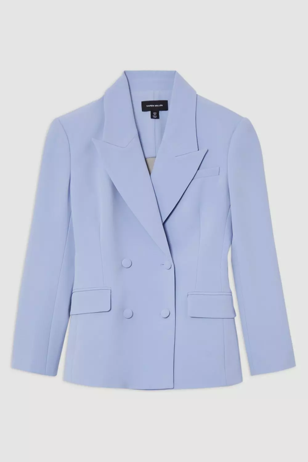 Lace Applique Contrast Tailored Tuxedo Jacket | Karen Millen